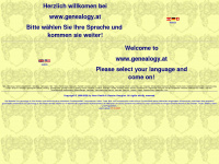 genealogy.at Webseite Vorschau