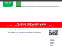 toscano-elektro.de Webseite Vorschau