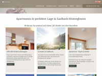 apartments-saalbach.com Webseite Vorschau