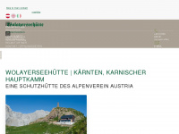wolayerseehuette-lesachtal.at Webseite Vorschau