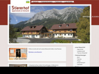 stiererhof.at Webseite Vorschau