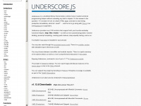 underscorejs.org Webseite Vorschau
