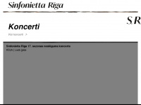 sinfoniettariga.lv Webseite Vorschau