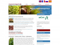 maroni-import.de Webseite Vorschau