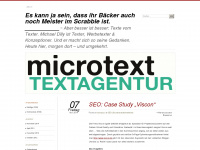 microtextagentur.wordpress.com Webseite Vorschau