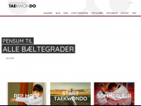 taekwondo.dk Webseite Vorschau