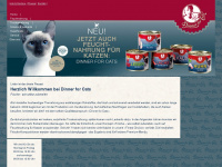 dinner-for-cats.com Webseite Vorschau