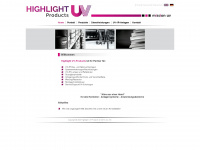 highlight-uvproducts.de Webseite Vorschau