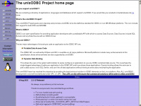 unixodbc.org Webseite Vorschau