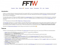 fftw.org Webseite Vorschau