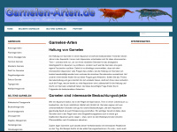 garnelen-arten.de Webseite Vorschau