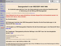 ddr-zwangsarbeit.info Webseite Vorschau