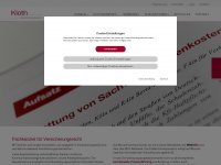 kloth-versicherungsrecht.de Webseite Vorschau