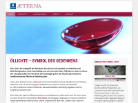 aeterna-lichte.de Webseite Vorschau