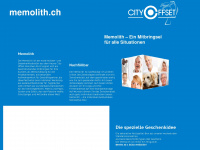 memolith.ch Webseite Vorschau