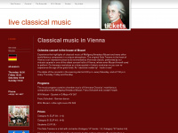concert-in-vienna.com Webseite Vorschau