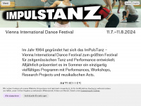 impulstanz.com Webseite Vorschau