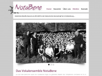 notabene-vokalensemble.de Webseite Vorschau