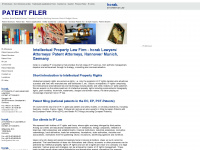 patent-filer.com Webseite Vorschau
