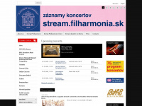 filharmonia.sk Webseite Vorschau
