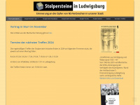stolpersteine-ludwigsburg.de Webseite Vorschau