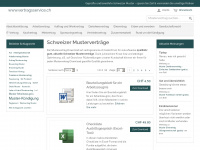 vertragsservice.ch Webseite Vorschau