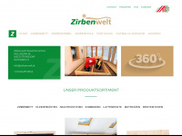 zirbenwelt.at Webseite Vorschau