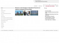 international.economics.uni-mainz.de Webseite Vorschau