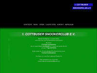 cottbuser-snookerclub.de Webseite Vorschau