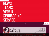 unihockey-mittelland.ch Webseite Vorschau
