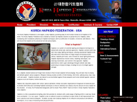 koreahapkidofederation.net Webseite Vorschau