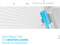 deutscher-computerspielpreis.de Webseite Vorschau