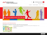 vhs-minden.de Webseite Vorschau