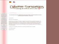 clawitter-translations.com Webseite Vorschau