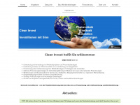 clean-invest.de Webseite Vorschau