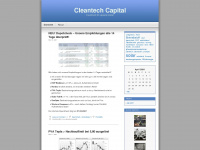 cleantechcapital.wordpress.com Webseite Vorschau