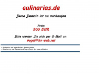 culinarias.de Webseite Vorschau