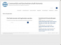 communitaet-koinonia.de Webseite Vorschau