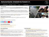 astronomie-kassel.de Webseite Vorschau