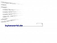 byteworld.de Webseite Vorschau