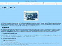 cyanotypie.net Webseite Vorschau
