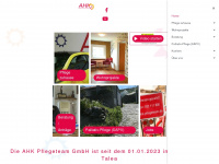 ahk-pflegeteam.de Webseite Vorschau