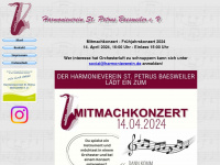 harmonieverein.de Webseite Vorschau