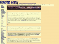chaoticshiny.com Webseite Vorschau