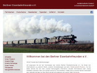 berliner-eisenbahnfreunde.de Webseite Vorschau