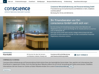 conscience.de Webseite Vorschau