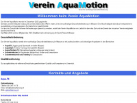 vereinaquamotion.ch Webseite Vorschau