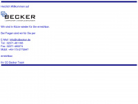 cd-becker.de Webseite Vorschau