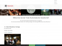 tiroler-numismatik.at Webseite Vorschau