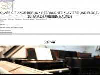 classicpianos.de Webseite Vorschau